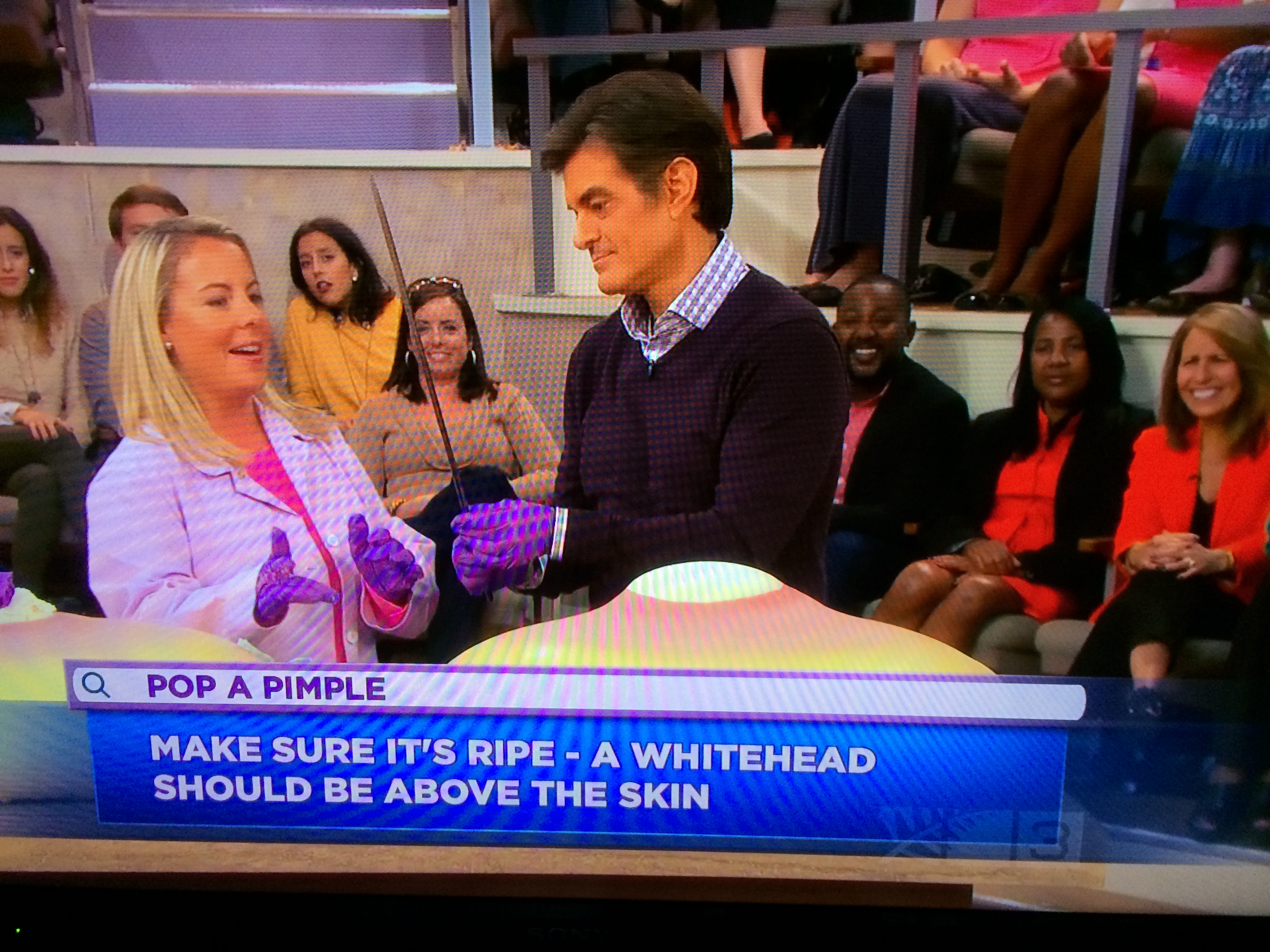 Dr Oz has an enormous zit