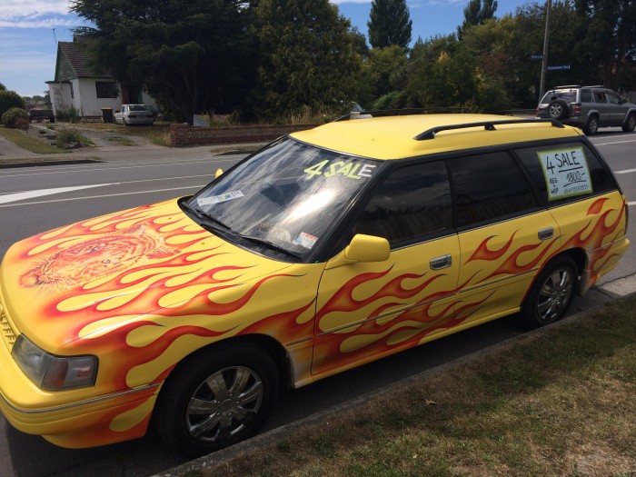 Every station wagon should have a tiger on the bonnet